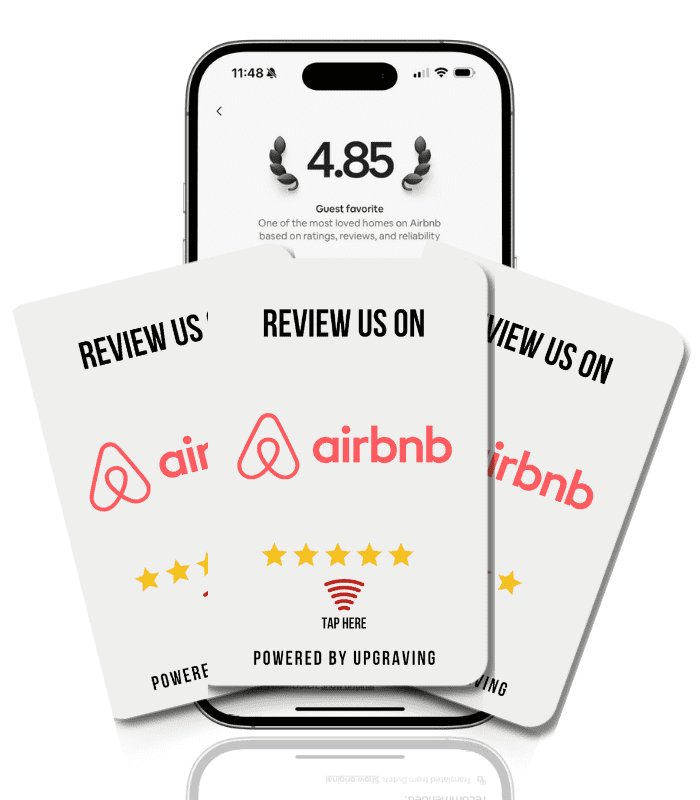 REVIEW CARD AIRBNB 3 Airbnb Review Card- Three Cards - Image 1