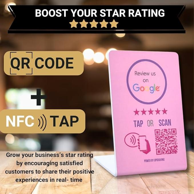 Google Review Stand - Pink - Image 2