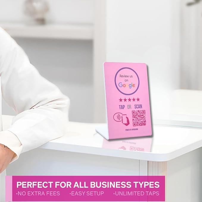 Google Review Stand - Pink - Image 6
